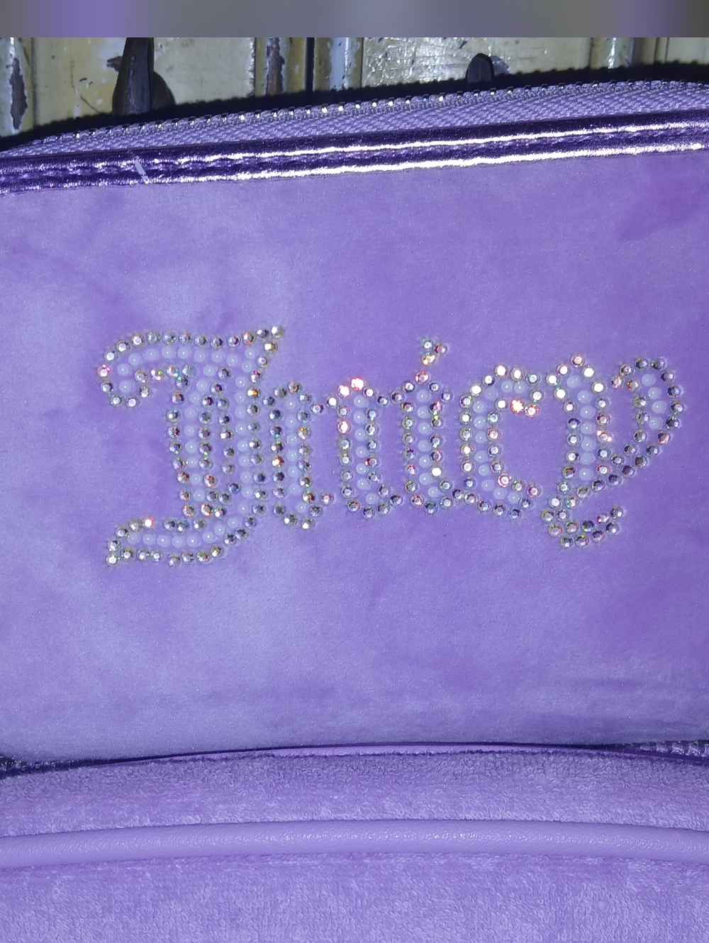 Juicy Couture Lilac Suede Crossbody Bag with Matching Wallet - Picture 8 of 12